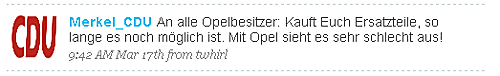 Oh, Frau Merkel verbreitet Interna über Twitter! Löblich, löblich - jetzt wissen wir Bescheid!