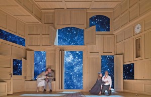 Werther (Juan Diedo Flórez), Charlotte (Anna Stéphany) und Statisten (© Herwig Prammer) Szene aus „Werther“ im Opernhaus Zürich