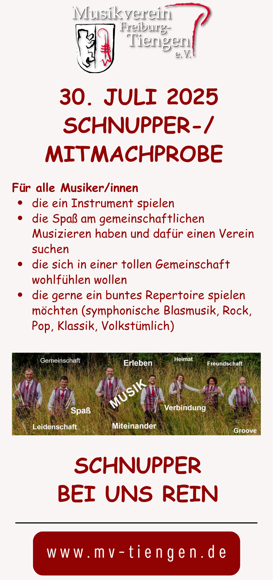 Flyer Schnupperprobe (9 x 21 cm) (92 x 210 mm) (Werbekarten) S1 aus Canva